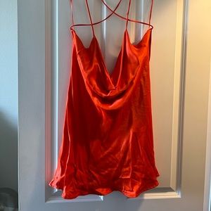 Silk Orange mini dress